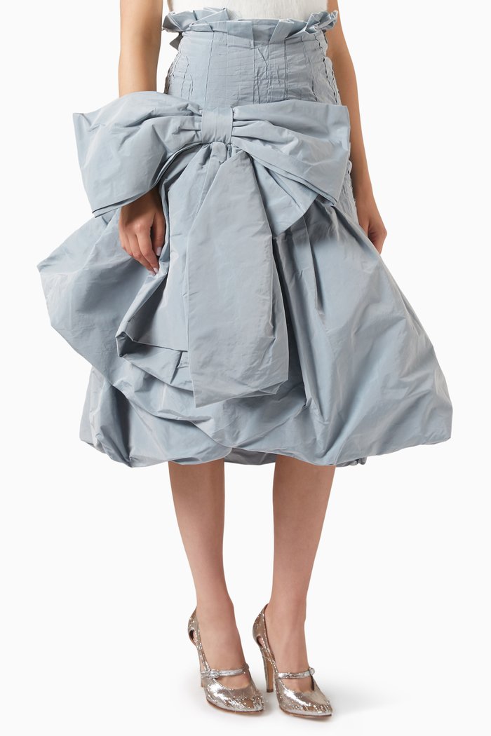 

Midi Skirt in Taffeta, Blue