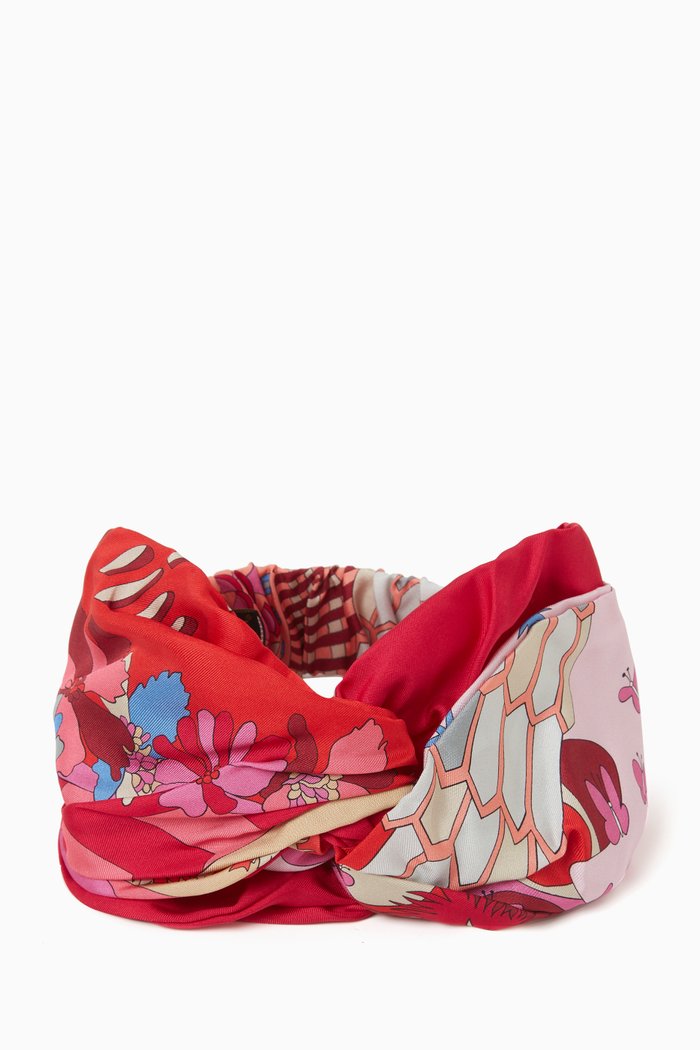 

Heritage Headband in Silk Twill, Pink