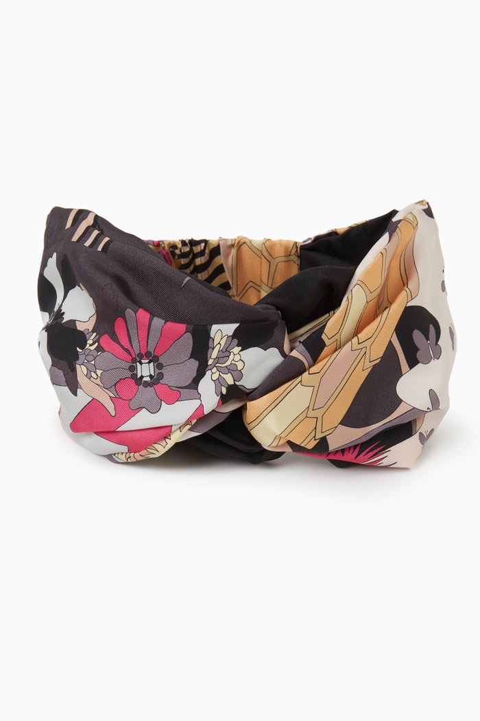 

Heritage Headband in Silk Twill, Multicolour