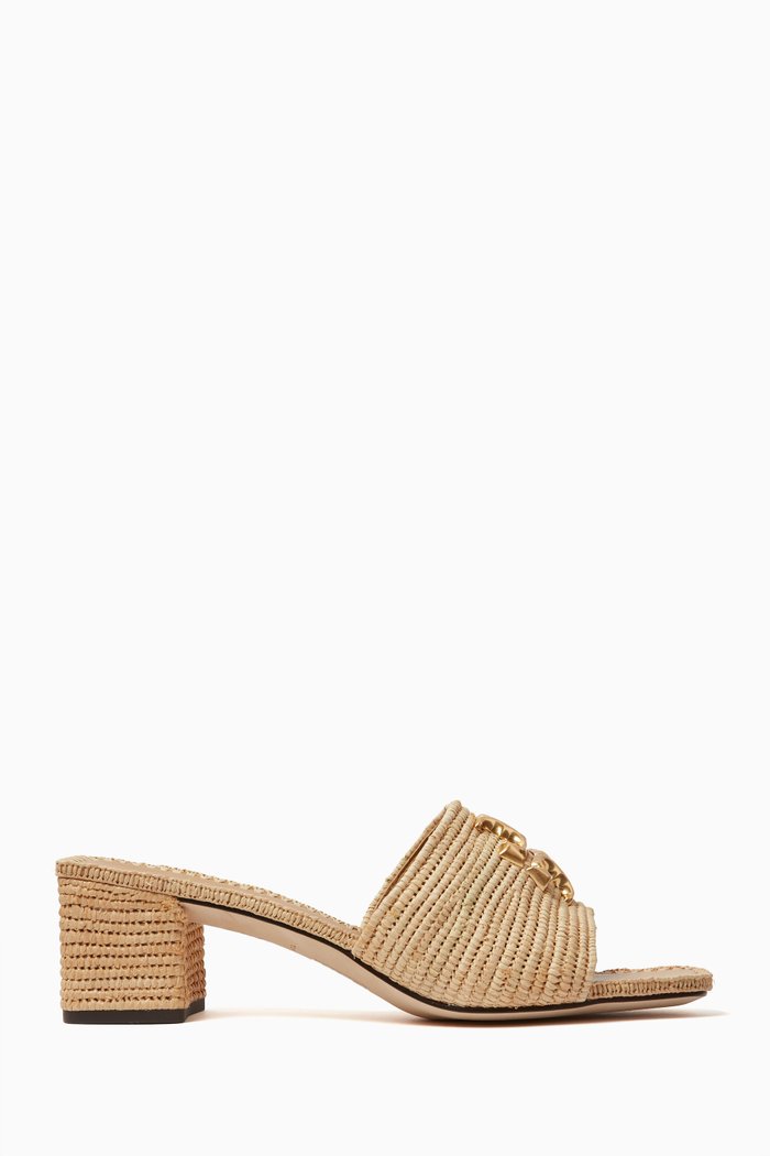 

Eleanor 55 Sandals in Raffia, Neutral