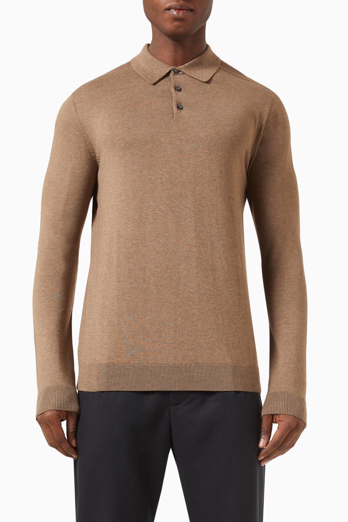

Berg Polo Shirt in Cotton-knit, Brown