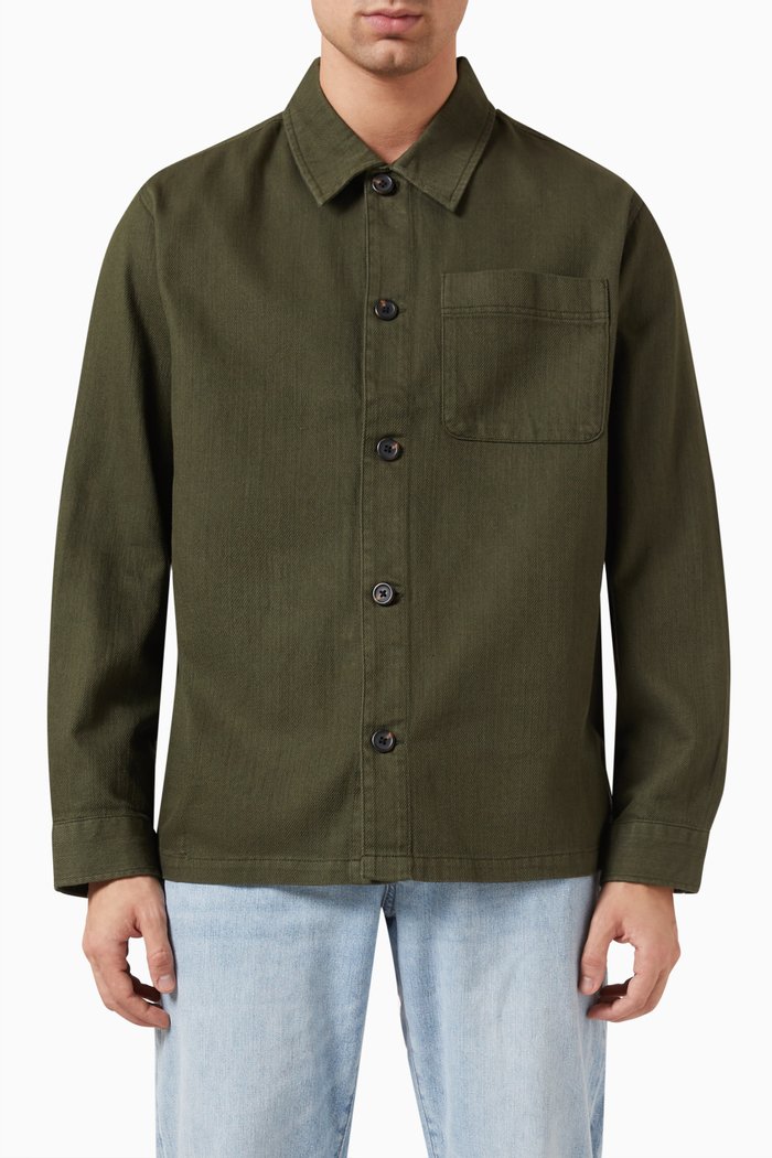 

Mark Overshirt in Twill, Green
