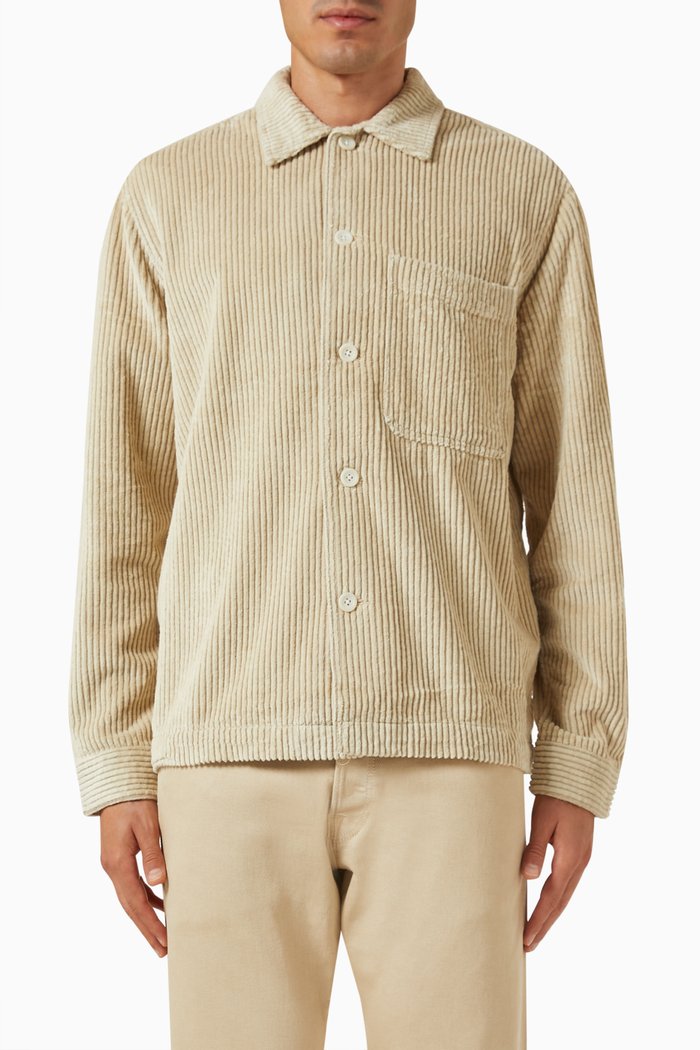 Overshirt in Corduroy, Neutral