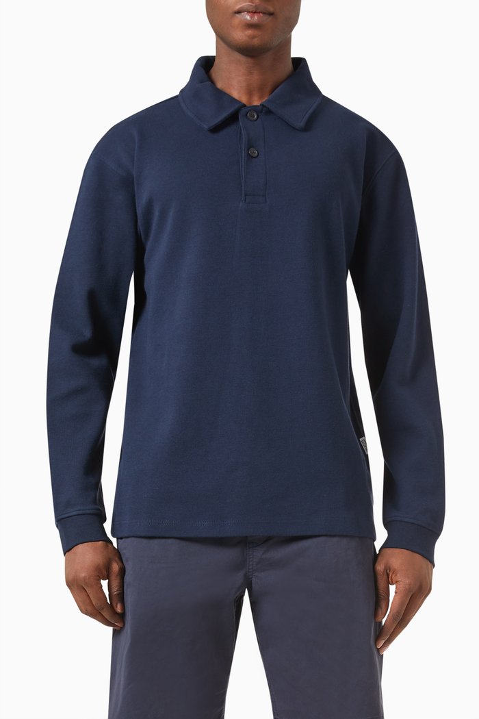 

Dap Polo Shirt in Organic Cotton-knit, Blue