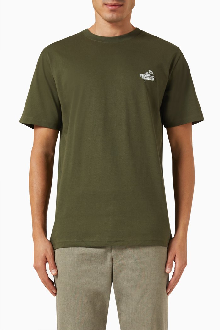 

Graphic Logo T-shirt in Cotton, Green
