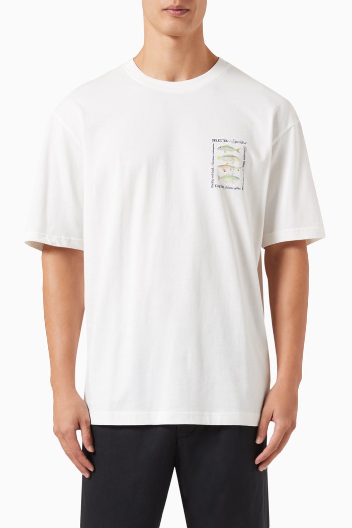 

Printed T-shirt in Cotton Jersey, Neutral