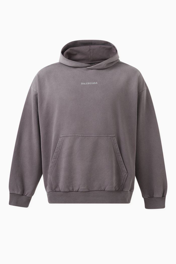 

Logo Embroidered Hoodie in Cotton, Purple