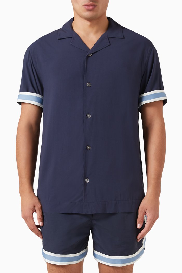 

Valbonne Shirt in Cotton, Blue