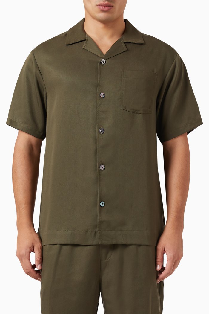 

Chest Pocket Shirt in Lyocell, Green