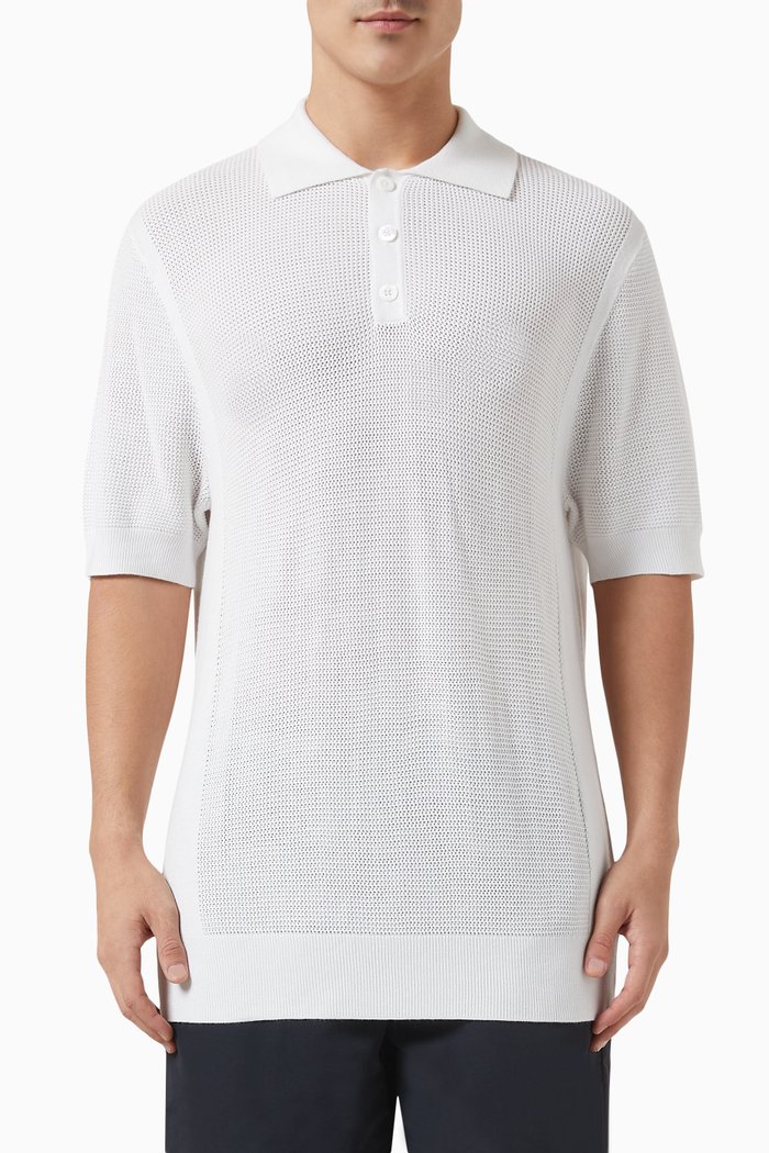 

Marley Polo Shirt in Cotton Knit, White