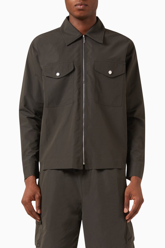

Shell Jacket in Cotton, Grey