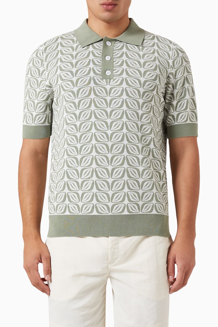 

Amalfi Quinn Polo Shirt in Cotton, Green