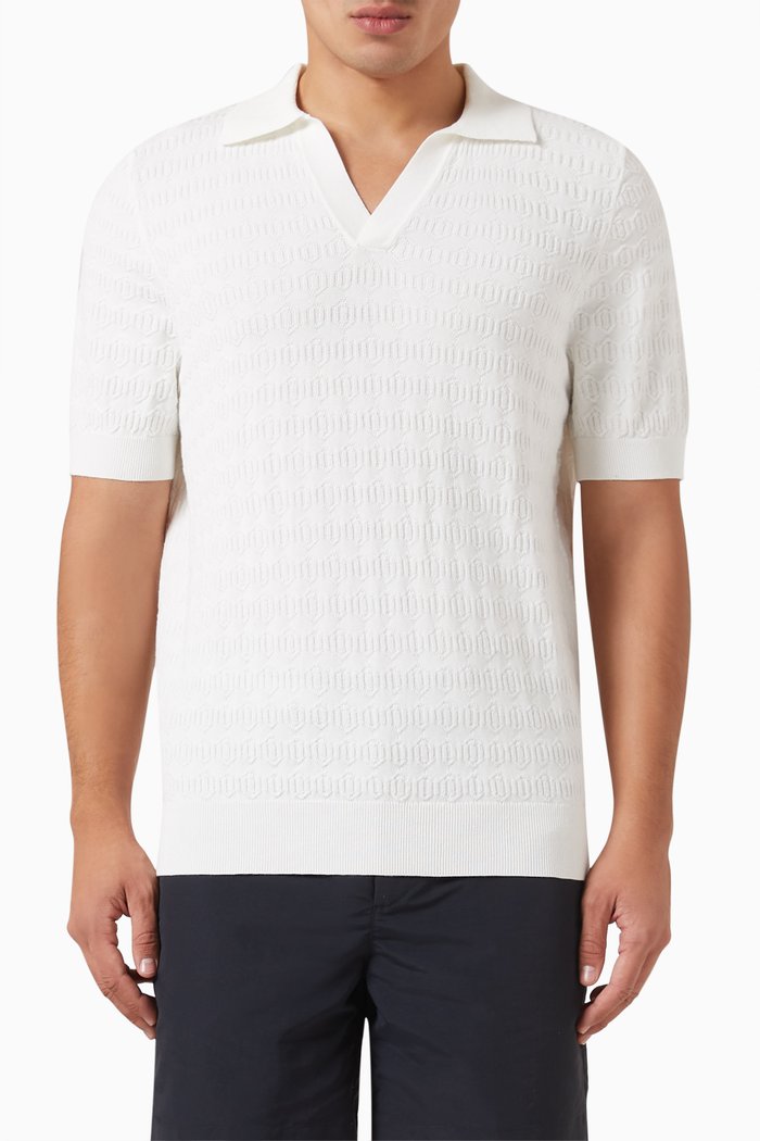 

Alfred Libera Polo Shirt in Cotton Knit, White