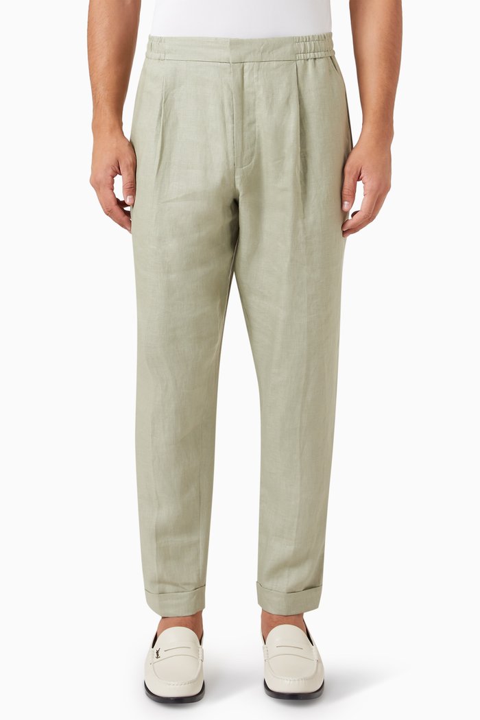 

Trousers in Linen, Green