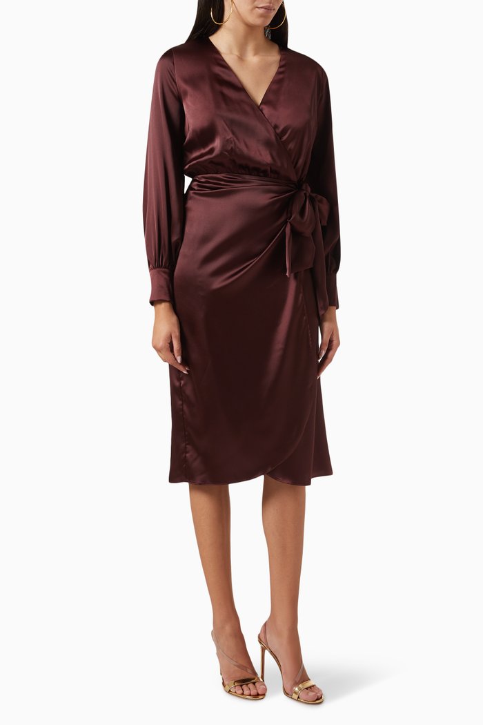 

Coco Wrap Dress, Brown