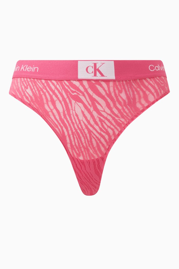 1996 Animal Lace Thong, Pink