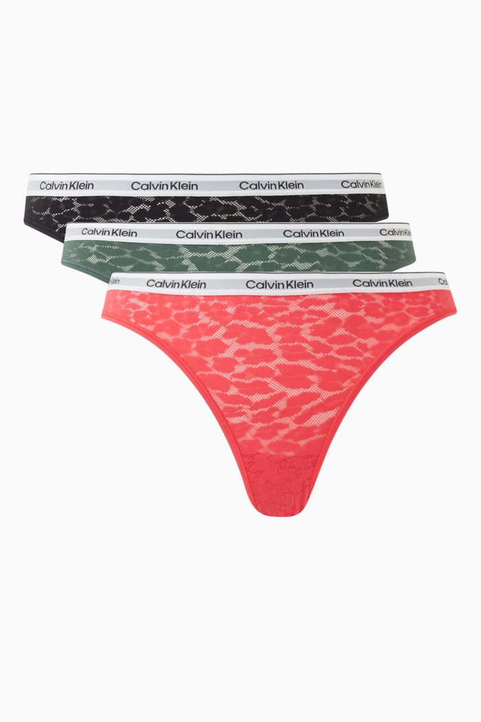 

Lace Brazilian Briefs, Set of 3, Multicolour