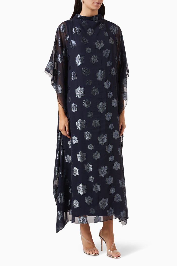 

Glitter Leaf Kaftan, Multicolour