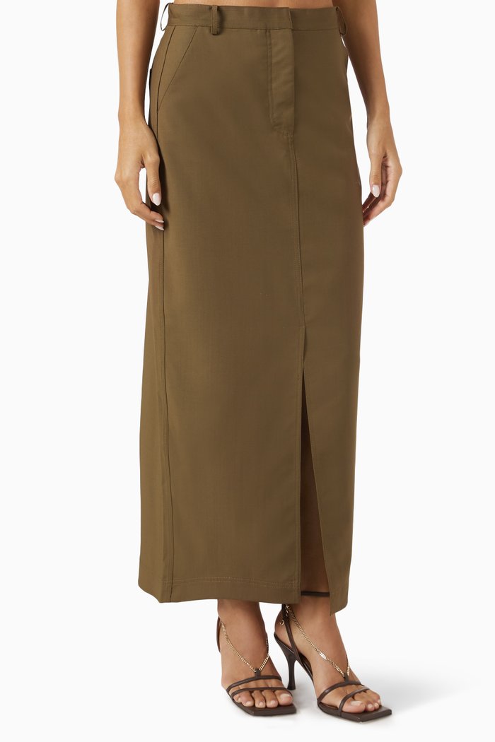 

Darlington Skirt in Wool, Brown