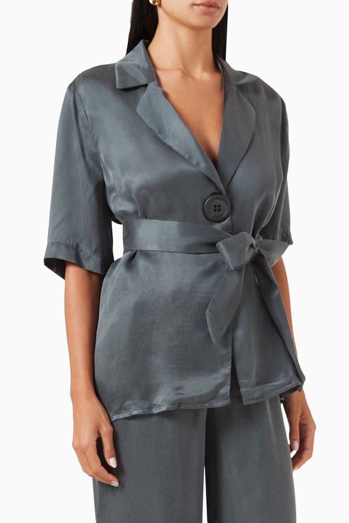 

Chorus Belted Shirt, Blue