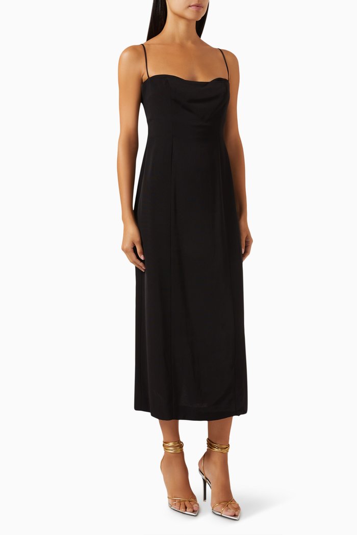

Generation Midi Dress in Viscose, Black