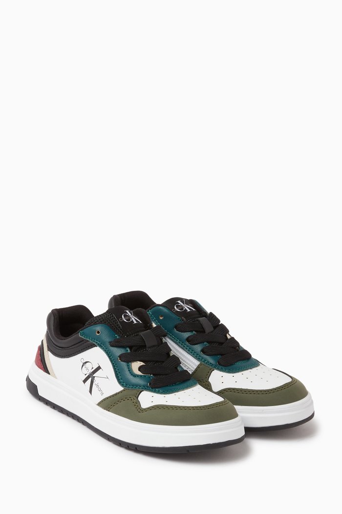 

Low-Cut Sneakers in Faux Leather, Multicolour