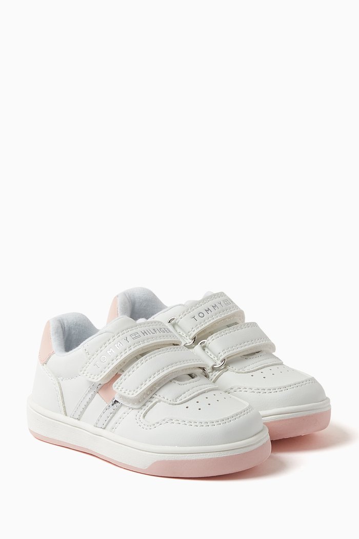 

TH Logo Sneakers in Faux Leather, Multicolour