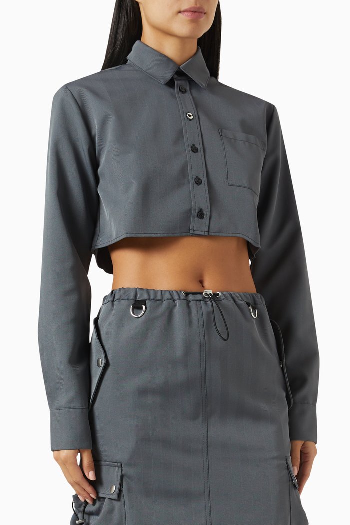 

Cropped Shirt in Recycled Fabric, Multicolour