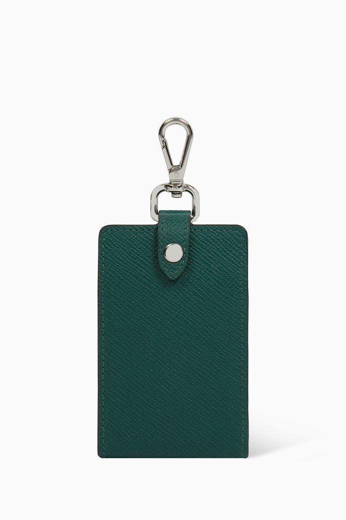 

Panama Golf Tee Holder in Cross-grain Leather, Green