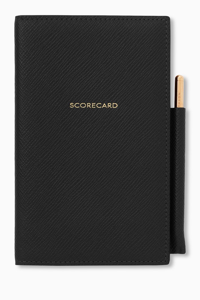 

Panama Scorecard Holder in Cross-grain Leather, Black