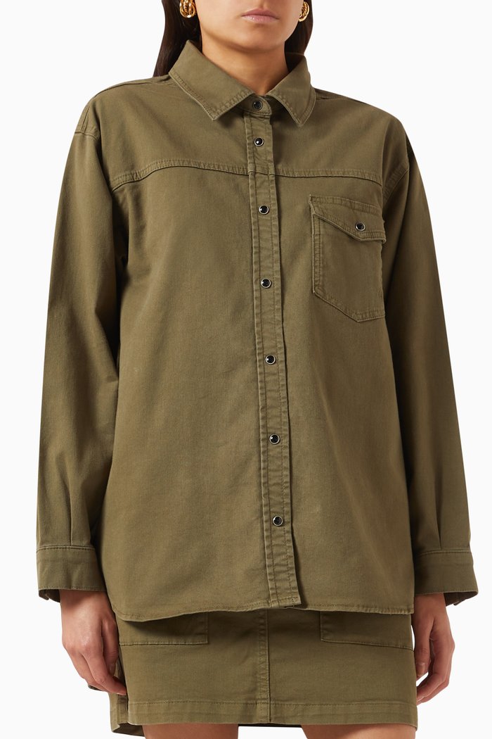 

Sloan Shirt in Cotton-twill Blend, Green