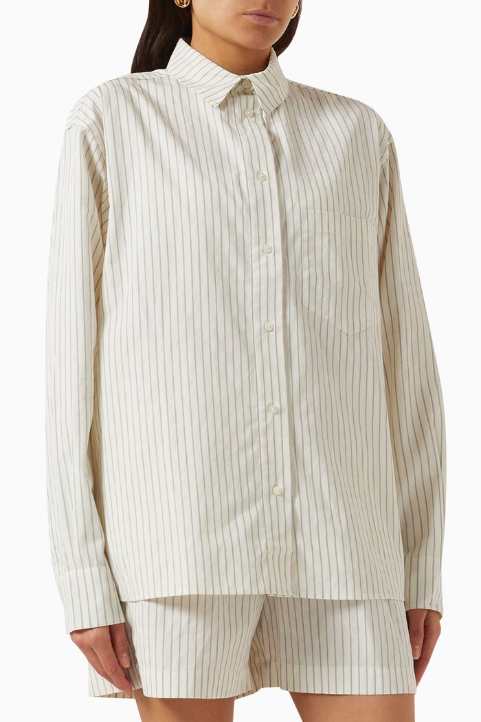 

Braxton Striped Shirt in Cotton, Multicolour