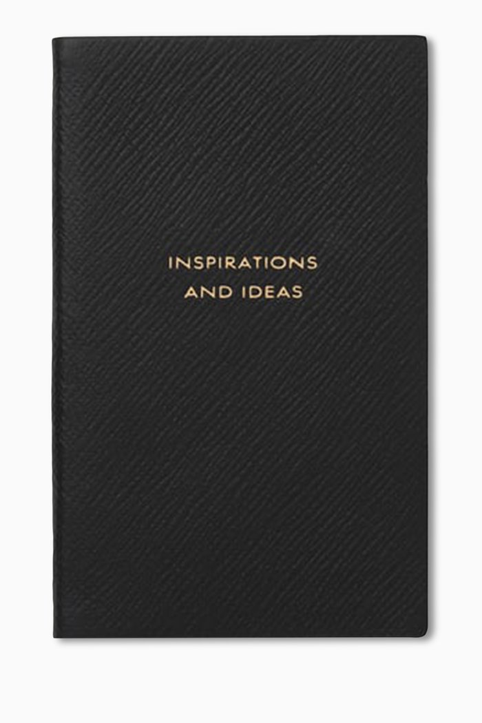 

Inspirations and Ideas Panama Notebook in Crossgrain Leather, Black