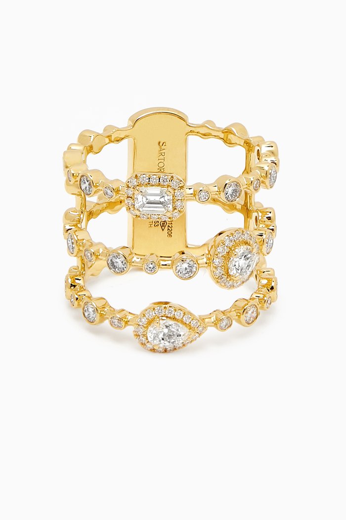 

Happy Signature Diamond Ring in 18kt Yellow Gold