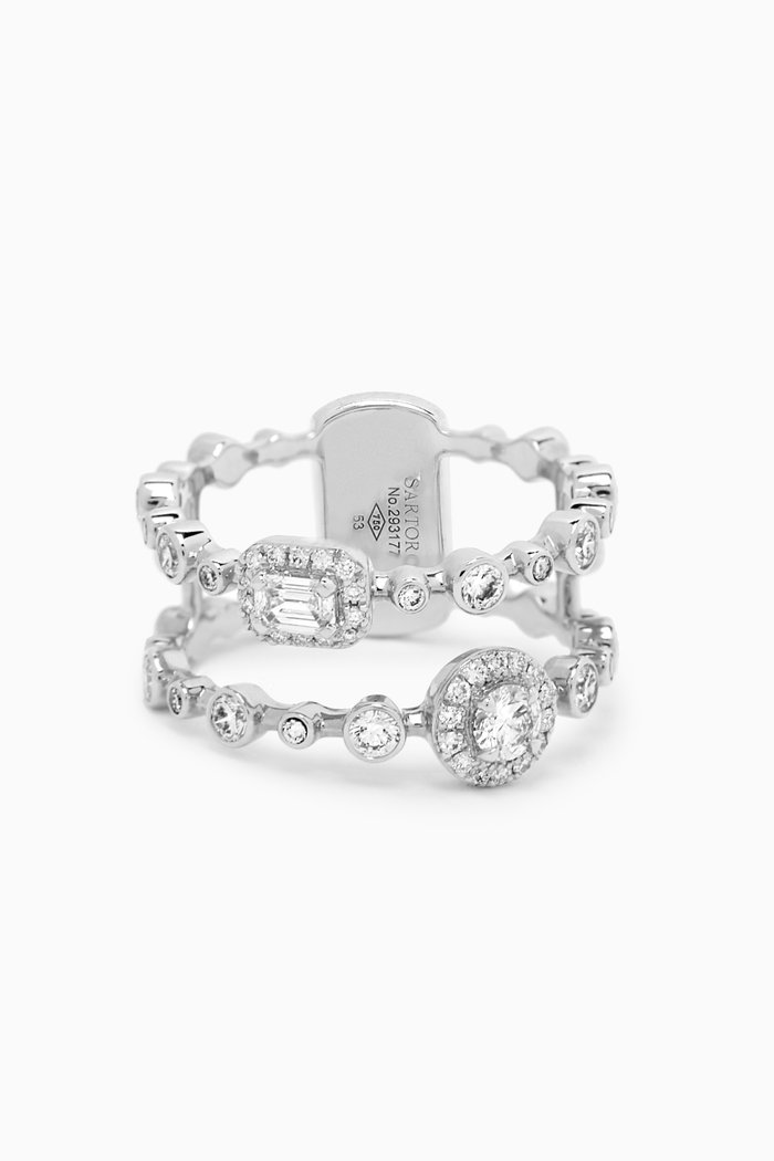 

Happy Iconic Diamond Ring in 18kt White Gold, Silver