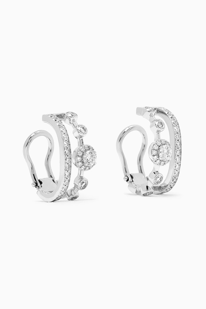 

Happy Forever Diamond Earrings in 18kt White Gold, Silver