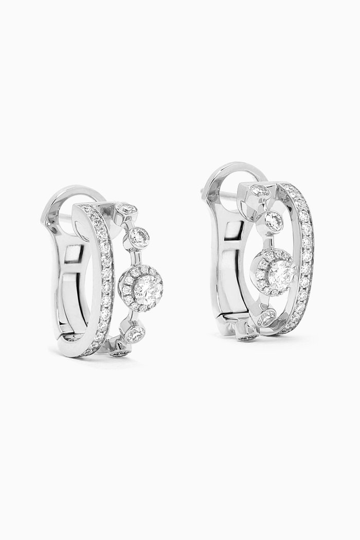 

Happy Forever Diamond Earrings in 18kt White Gold, Silver