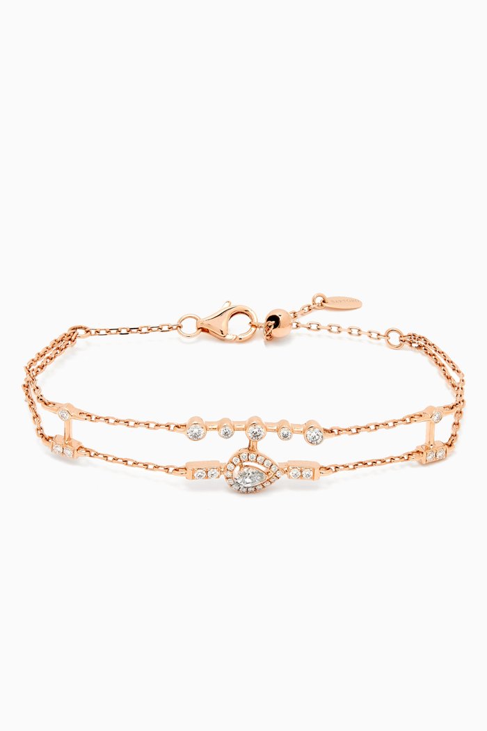 

Mini Happy Pear-shape Diamond Bracelet in 18kt Rose Gold