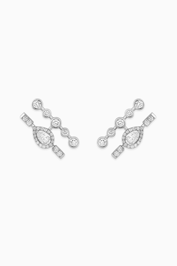

Mini Happy Diamond Earrings in 18kt White Gold, Silver