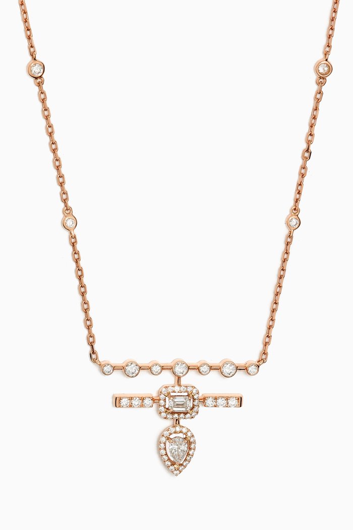 

Mini Happy Diamond Pendant Necklace in 18kt Rose Gold