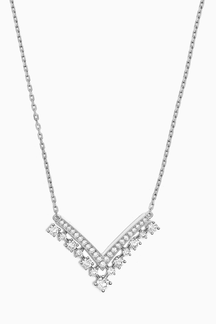 

Stella Diamond Pendant Necklace in 18kt White Gold, Silver