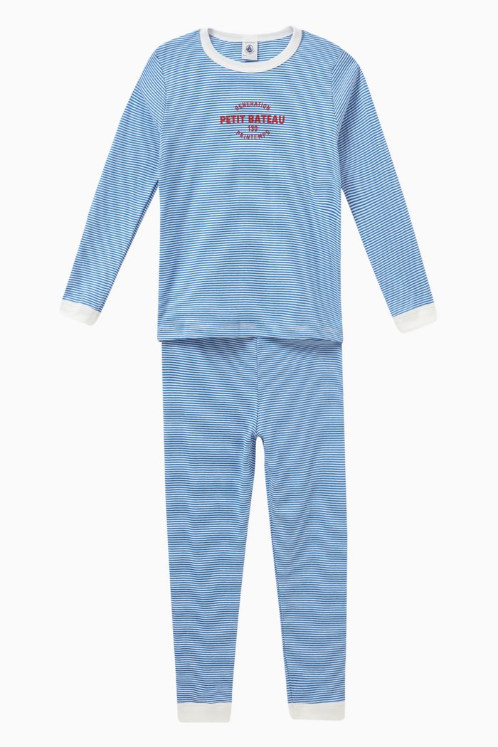 

Striped Pyjama Set in Cotton, Multicolour