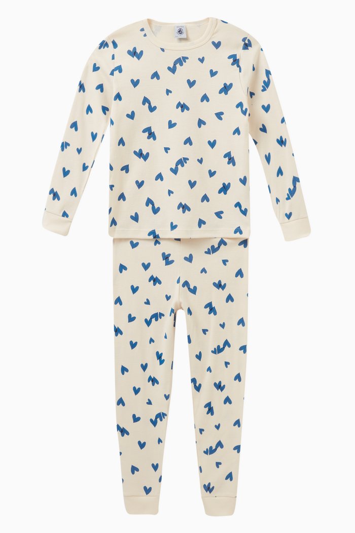 

Hearts-print Pyjama Set in Cotton, Multicolour