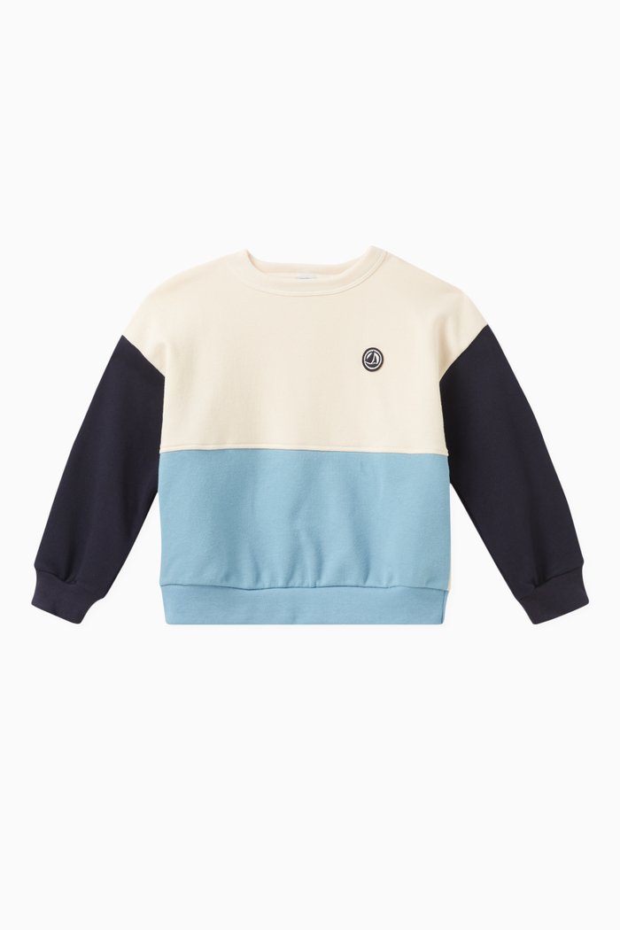 

Colour-block Sweatshirt in Cotton, Multicolour