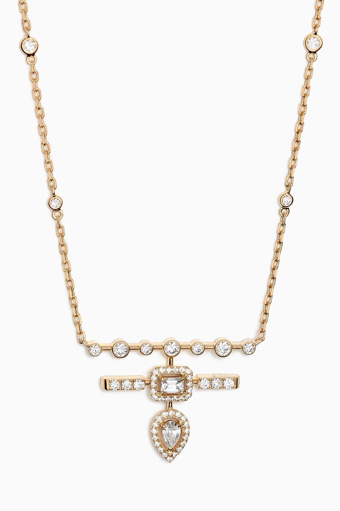 

Mini Happy Diamond Pendant Necklace in 18kt Yellow Gold