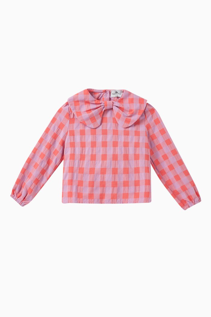 

Cosima Checked Blouse in Cotton Poplin, Multicolour
