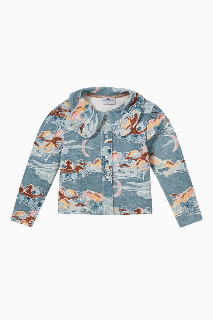 

Ophelia Printed Blouse in Cotton, Multicolour