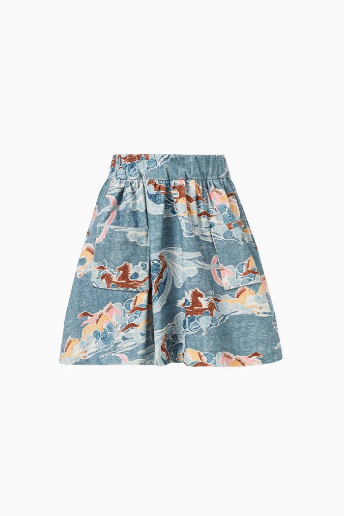 

Ophelia Printed Skirt in Cotton, Multicolour