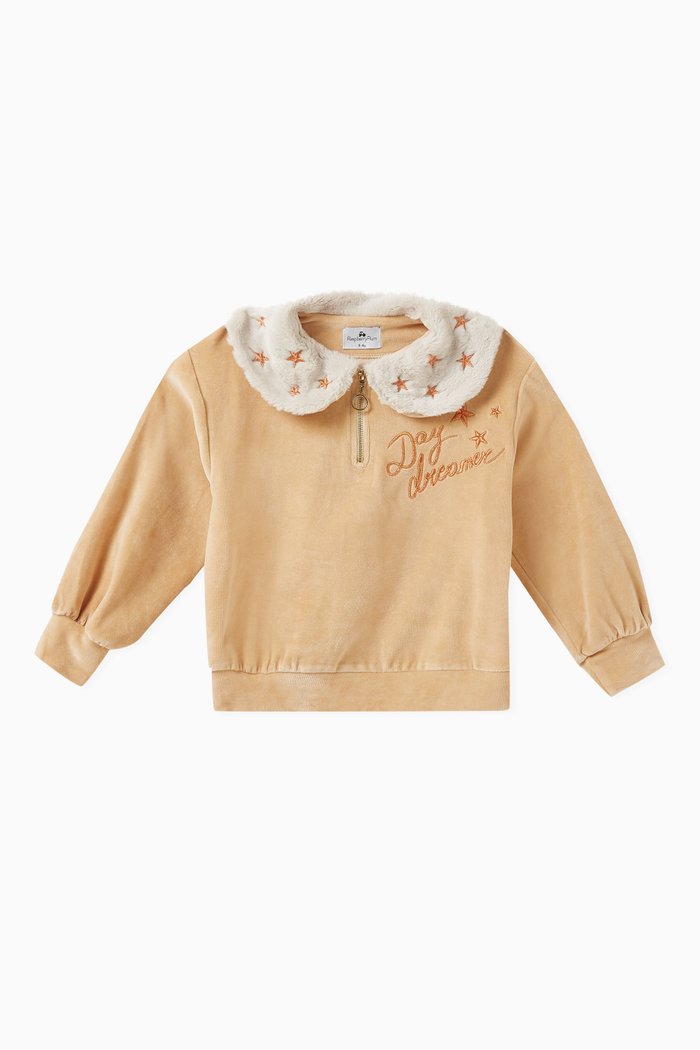 

Pandora Top in Velour, Neutral