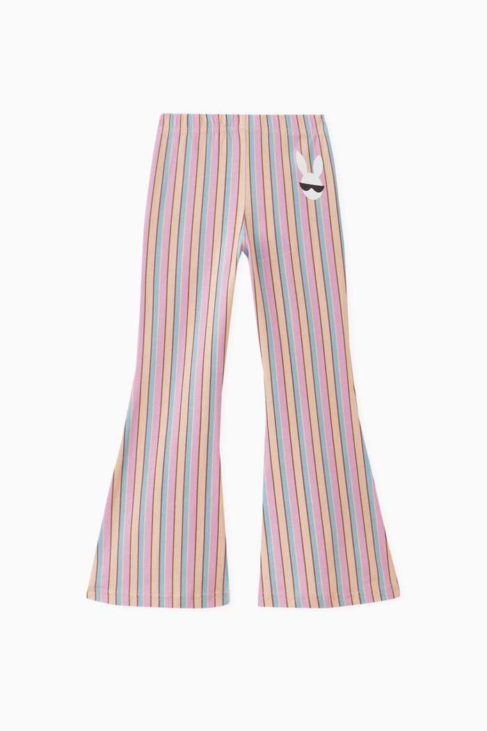 

Addie Flared Pants in Stretch Cotton Jersey, Multicolour